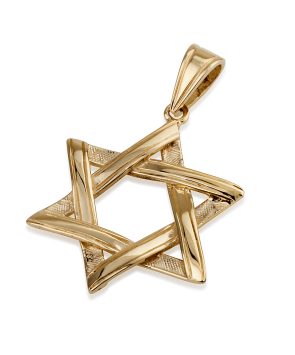 14k Gold Star of David Pendant