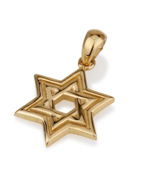 14k Gold Star of David Pendant