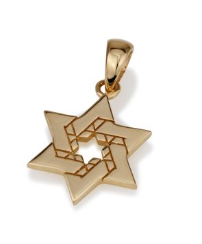 14k Gold Star of David Pendant