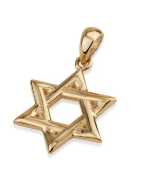 14k Gold Star of David Pendant