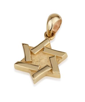 14k Gold Star of David Pendant