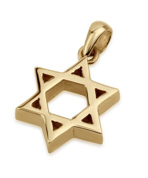 14k Gold Star of David Pendant