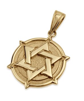 14k Gold Star of David Pendant