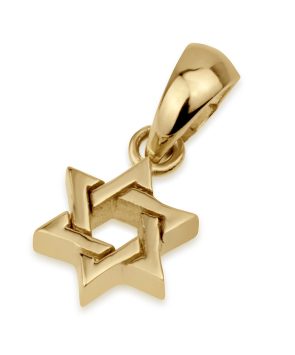 14k Gold Star of David Pendant
