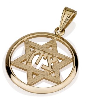 14K Gold Star of David Disc Pendant – Zion