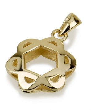 14K Gold Star of David Pendant