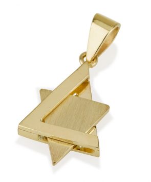 14k Gold Star of David Pendant