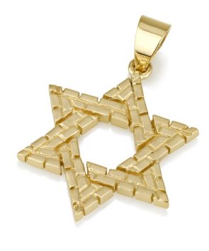 14k Gold Star of David Pendant