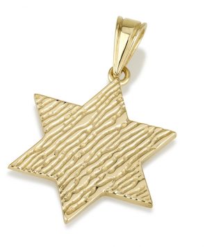 14k Gold Star of David Pendant