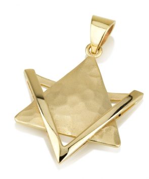14k Gold Star of David Pendant