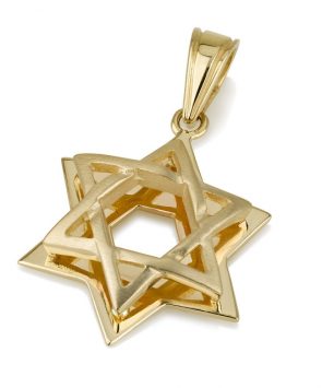 14k Gold Star of David Pendant