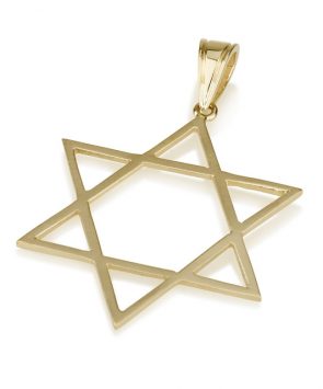 14k Gold Star of David Pendant